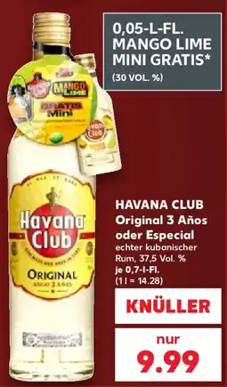 Kaufland HAVANA CLUB Original 3 Años oder Especial Angebot