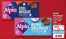 Kaufland Alpia Alpen Vollmilch Schokolade Angebot