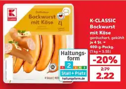Kaufland K-CLASSIC Bockwurst mit Käse Angebot