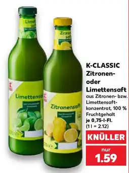 Kaufland K-CLASSIC Zitronen- oder Limettensaft Angebot