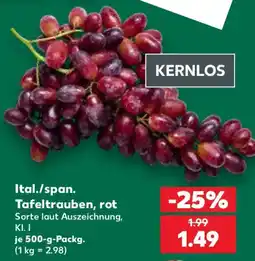 Kaufland Ital./span. Tafeltrauben, rot Angebot
