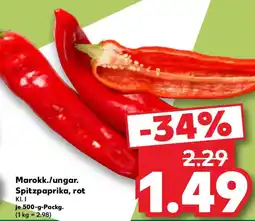 Kaufland Marokk./ungar. Spitzpaprika, rot Angebot