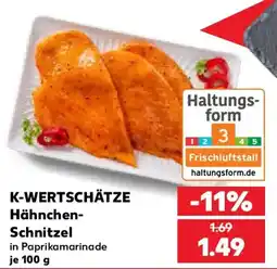 Kaufland K-WERTSCHÄTZE Hähnchenschnitzel Angebot