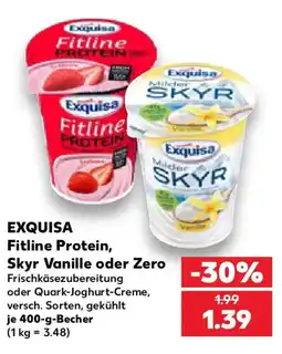 Kaufland EXQUISA Fitline Protein, Skyr Vanille oder Zero Angebot