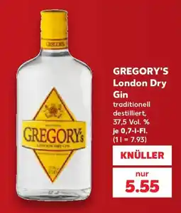 Kaufland GREGORY'S London Dry Gin Angebot