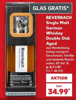 Kaufland Beverbach Single Malt German Whiskey Double Oak Aged Angebot