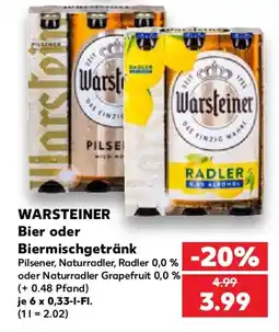 Kaufland WARSTEINER Bier oder Biermischgetränk Angebot