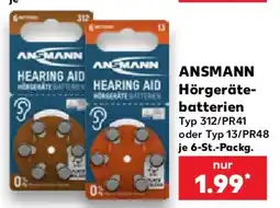 Kaufland ANSMANN Hörgeräte-batterien Angebot