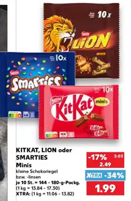 Kaufland KITKAT, LION oder SMARTIES Minis Angebot