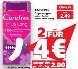 Kaufland CAREFREE Slipeinlagen Angebot