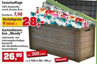 Thomas Philipps Sesselauflage , Gartenkissenbox ,,Woody" Angebot