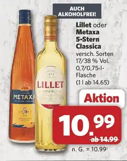 Combi Lillet oder Metaxa 5-Stern Classica Angebot