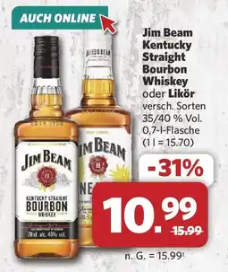 Combi Jim Beam Kentucky Straight Bourbon Whiskey oder Likör Angebot