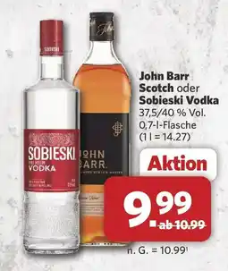 Combi John Barr Scotch oder Sobieski Vodka Angebot