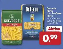 Combi Delverde Pasta oder De Cecco Pasta Angebot
