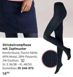 Tchibo Strickstrumpfhose mit Zopfmuster Angebot