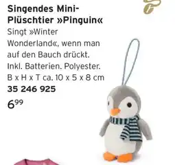 Tchibo Singendes Mini-Plüschtier »Pinguin« Angebot