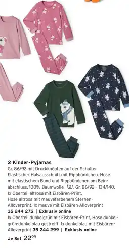 Tchibo 2 Kinder-Pyjamas Angebot