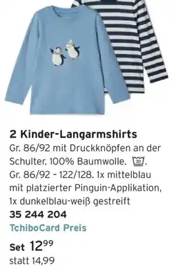 Tchibo 2 Kinder-Langarmshirts Angebot