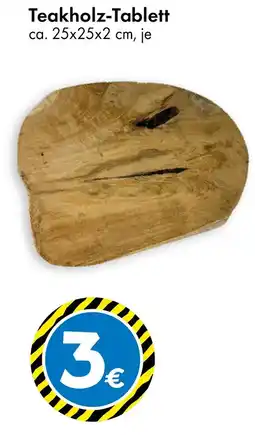 TEDi Teakholz-Tablett Angebot