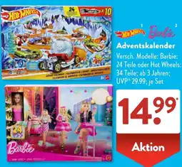 Aldi Süd Hot Wheels Barbie Adventskalender Angebot