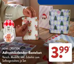 Aldi Süd HOME CREATION Adventskalender-Bastelset Angebot
