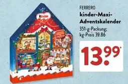 Aldi Süd FERRERO kinder-Maxi-Adventskalender Angebot