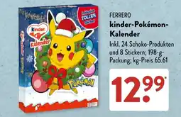 Aldi Süd FERRERO kinder-Pokémon-Kalender Angebot