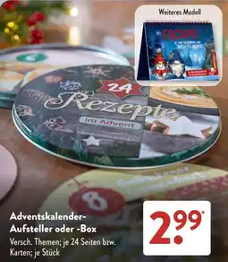 Aldi Süd Adventskalender-Aufsteller oder -Box Angebot