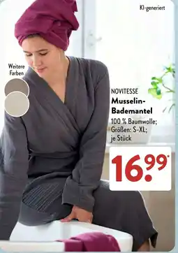 Aldi Süd NOVITESSE Musselin-Bademantel Angebot