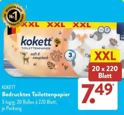 Aldi Süd kokett Bedrucktes Toilettenpapier Angebot