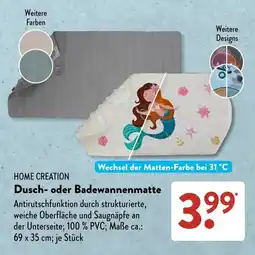 Aldi Süd HOME CREATION Dusch- oder Badewannenmatte Angebot