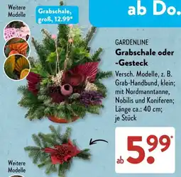 Aldi Süd GARDENLINE Grabschale oder -Gesteck Angebot