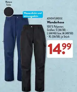 Aldi Süd ADVENTURIDGE Wanderhose Angebot