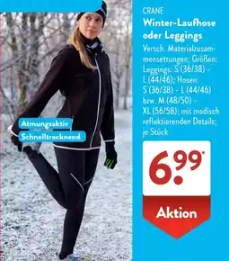 Aldi Süd CRANE Winter-Laufhose oder Leggings Angebot