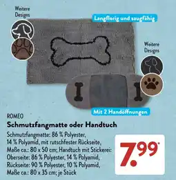 Aldi Süd ROMEO Schmutzfangmatte oder Handtuch Angebot