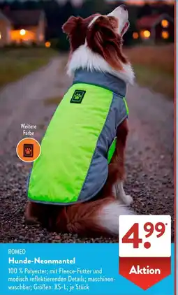 Aldi Süd ROMEO Hunde-Neonmantel Angebot