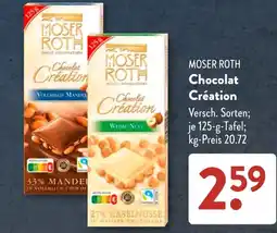 Aldi Süd MOSER ROTH Chocolat Création Angebot