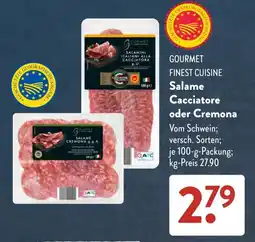 Aldi Süd GOURMET FINEST CUISINE Salame Cacciatore oder Cremona Angebot