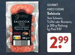 Aldi Süd GOURMET FINEST CUISINE Salsiccia Angebot