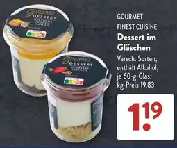 Aldi Süd GOURMET FINEST CUISINE Dessert im Gläschen Angebot