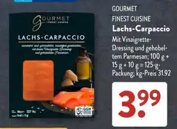 Aldi Süd GOURMET FINEST CUISINE Lachs-Carpaccio Angebot