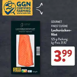Aldi Süd GOURMET FINEST CUISINE Lachsrückenfilet Angebot