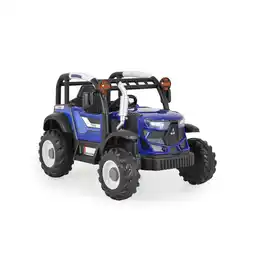 Netto Marken-Discount Moni Kinder-Elektro Traktor Harvest Fernbedienung, Hupe, Lichter, Musik, MP3 blau Angebot