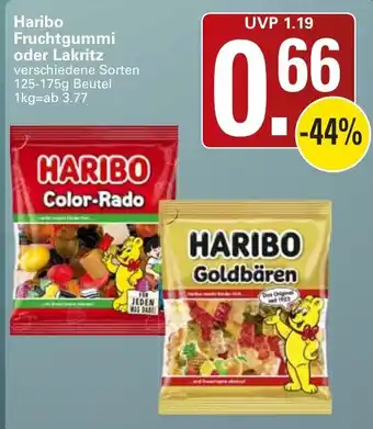 Haribo Fruchtgummi oder Lakritz