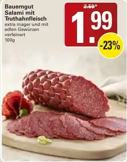 WEZ Bauerngut Salami mit Truthahnfleisch Angebot