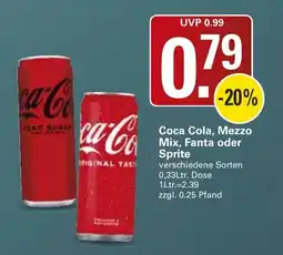 WEZ Coca Cola, Mezzo Mix, Fanta oder Sprite Angebot