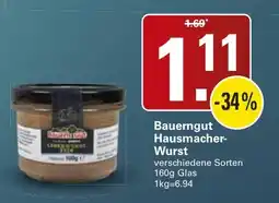 WEZ Bauerngut Hausmacher-Wurst Angebot