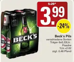 WEZ Beck's Pils Angebot