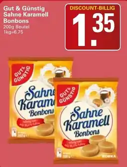 WEZ Gut & Günstig Sahne Karamell Bonbons Angebot